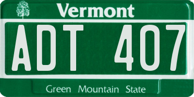 VT license plate ADT407