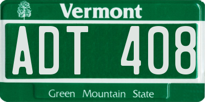 VT license plate ADT408