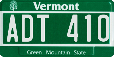 VT license plate ADT410