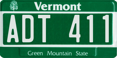 VT license plate ADT411
