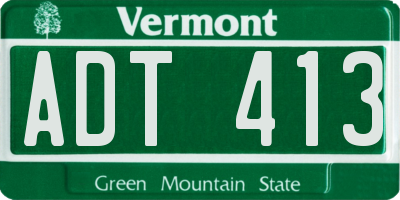 VT license plate ADT413