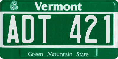 VT license plate ADT421