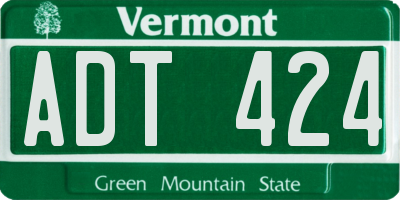 VT license plate ADT424