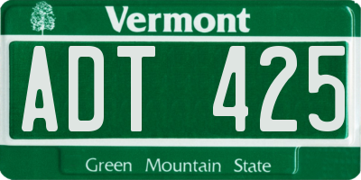 VT license plate ADT425