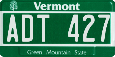 VT license plate ADT427