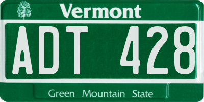 VT license plate ADT428