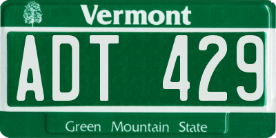 VT license plate ADT429
