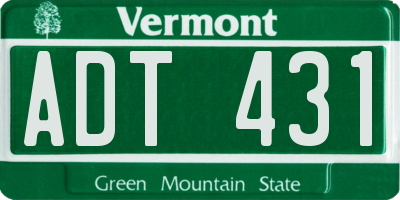 VT license plate ADT431