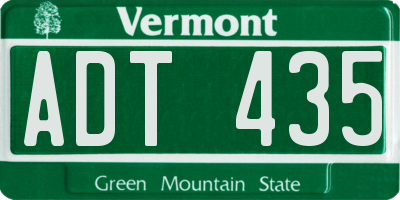 VT license plate ADT435