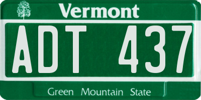 VT license plate ADT437