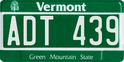 VT license plate ADT439