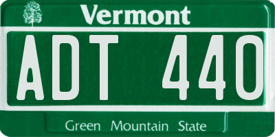 VT license plate ADT440