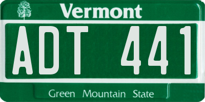 VT license plate ADT441