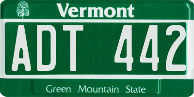 VT license plate ADT442