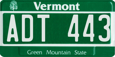 VT license plate ADT443