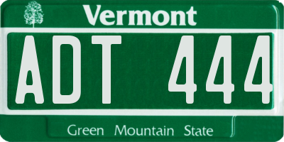VT license plate ADT444