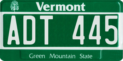 VT license plate ADT445