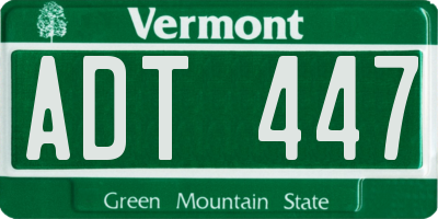 VT license plate ADT447