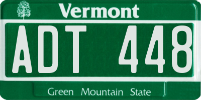 VT license plate ADT448