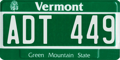 VT license plate ADT449
