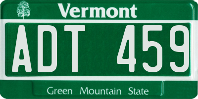 VT license plate ADT459