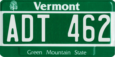 VT license plate ADT462