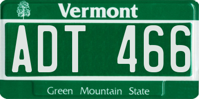 VT license plate ADT466