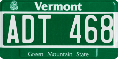 VT license plate ADT468