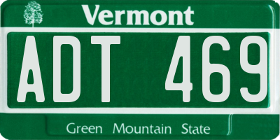VT license plate ADT469