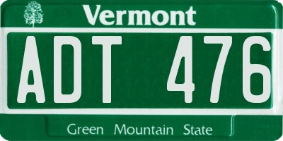 VT license plate ADT476
