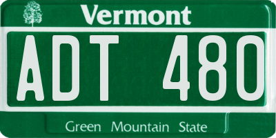 VT license plate ADT480