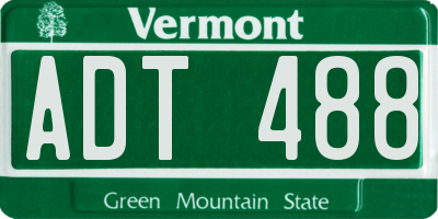 VT license plate ADT488