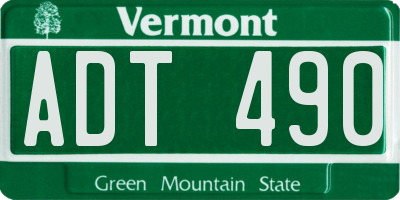 VT license plate ADT490