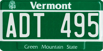 VT license plate ADT495