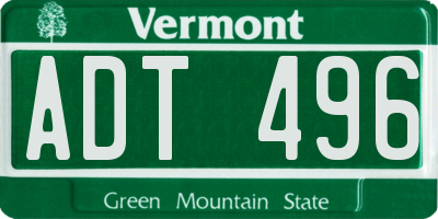 VT license plate ADT496