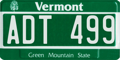 VT license plate ADT499