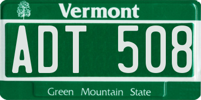 VT license plate ADT508