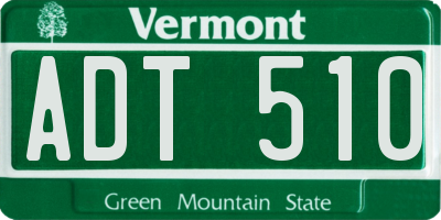 VT license plate ADT510