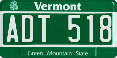 VT license plate ADT518