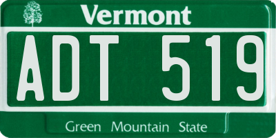 VT license plate ADT519