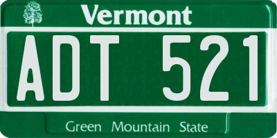 VT license plate ADT521