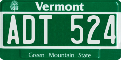 VT license plate ADT524