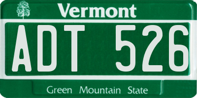 VT license plate ADT526