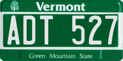 VT license plate ADT527