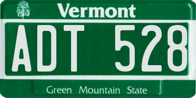 VT license plate ADT528