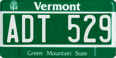 VT license plate ADT529