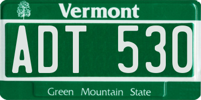 VT license plate ADT530