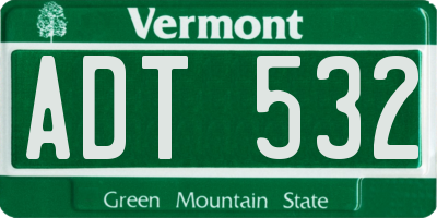 VT license plate ADT532