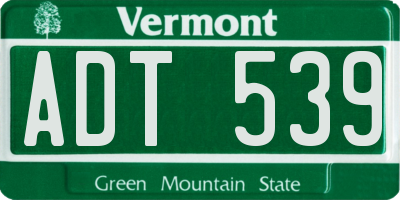 VT license plate ADT539