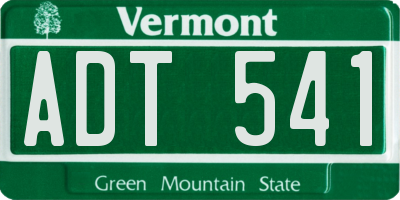 VT license plate ADT541